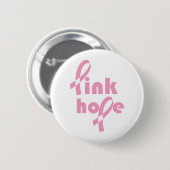 Roze Hope Ribbon Ronde Button 5,7 Cm (Voorkant /achterkant)