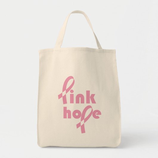 Roze Hope Ribbon Tote Bag (Voorkant)
