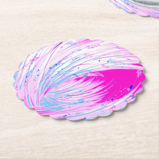 roze horizon kartonnen onderzetters (Gekanteld)
