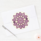 Roze Horizon Ronde Sticker (Envelop)