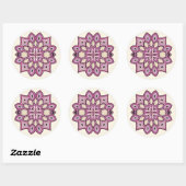Roze Horizon Ronde Sticker (Vel)