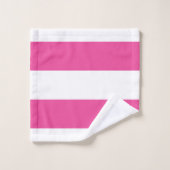 Roze horizontale strepen bad handdoek (Wasdoekje)