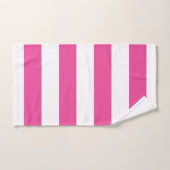 Roze horizontale strepen bad handdoek (Handdoek)