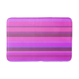 Roze horizontale strepen badmat