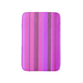 Roze horizontale strepen badmat (Voorkant Verticaal)