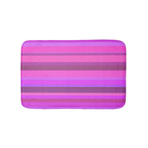 Roze horizontale strepen badmat