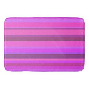 Roze horizontale strepen badmat