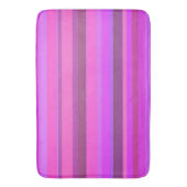 Roze horizontale strepen badmat (Voorkant Verticaal)
