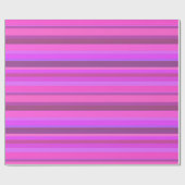 Roze horizontale strepen cadeaupapier (Vlak)