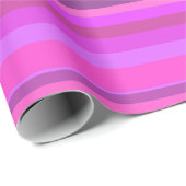 Roze horizontale strepen cadeaupapier (Rol Hoek)