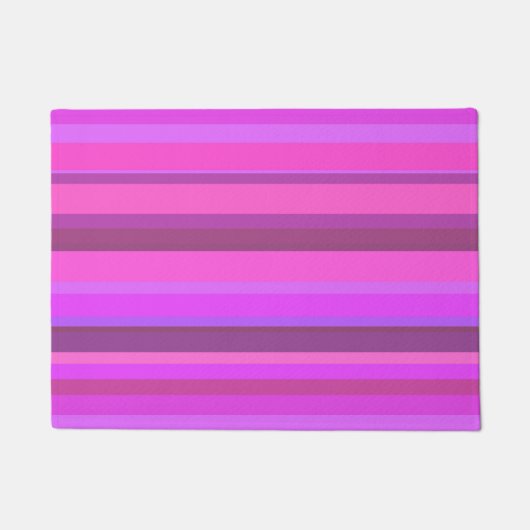 Roze horizontale strepen deurmat (Voorkant)