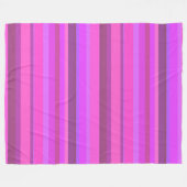 Roze horizontale strepen fleece deken (Voorkant (Horizontaal))