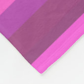 Roze horizontale strepen fleece deken (Hoek)