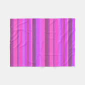 Roze horizontale strepen fleece deken (Voorkant (Horizontaal))