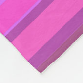 Roze horizontale strepen fleece deken (Hoek)