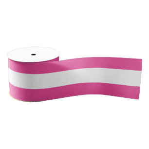 Roze horizontale strepen grosgrain lint