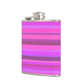 Roze horizontale strepen heupfles (Links)