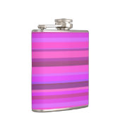 Roze horizontale strepen heupfles (Rechts)