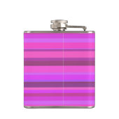 Roze horizontale strepen heupfles (Achterkant)