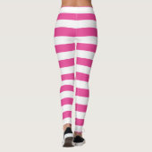 Roze horizontale strepen leggings (Achterkant)