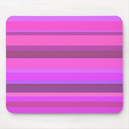 Roze horizontale strepen muismat (Voorkant)