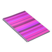Roze horizontale strepen notitieboek (Rechterzijde)