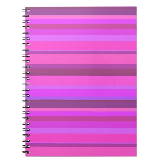 Roze horizontale strepen notitieboek (Voorkant)