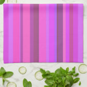 Roze horizontale strepen theedoek (Gevouwen)
