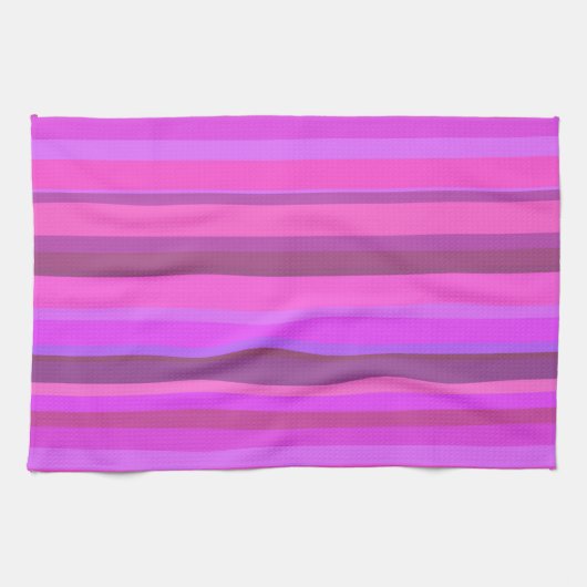 Roze horizontale strepen theedoek (Horizontaal)