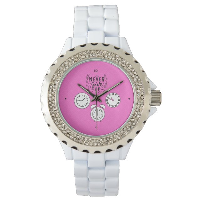 roze horloge (Voorkant)