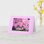 Roze Hortensia Beterschap Kaart (Gele Bloem)