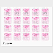 Roze hortensia bewaar de datum stickers hortensia1 (Vel)
