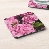 Roze Hortensia Bier Onderzetter (Linkerzijde)