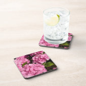 Roze Hortensia Bier Onderzetter (Rechterzijde)