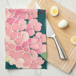 Roze Hortensia Bloem Botanisch Theedoek