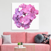  roze hortensia bloem modern floral minimal canvas afdruk (Insitu (Woonkamer))