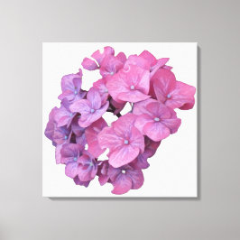  roze hortensia bloem modern floral minimal canvas afdruk