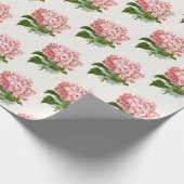  Roze Hortensia Bloemenpatroon Gift Cadeaupapier (Hoek)