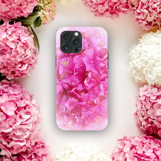 Roze Hortensia Bloesem Case-Mate iPhone Case