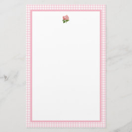 Roze Hortensia Briefpapier