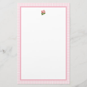 Roze Hortensia Briefpapier