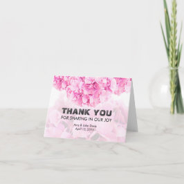 Roze hortensia bruiloft bedankt hortensia1