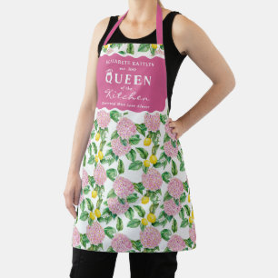 Roze Hortensia Citroenen Keukenkoningin Schort