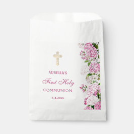 Roze Hortensia Eerste Communie Bedankzakje