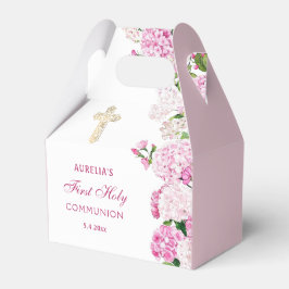 Roze Hortensia Eerste Communie Gevel Bedankdoosjes