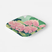 Roze Hortensia Floral Elegant Garden Papieren Bordje (Gebogen)