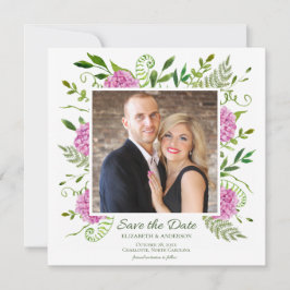 Roze Hortensia Foto Save The Date