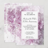 Roze Hortensia Huwelijksjubileumfeest Kaart (Voorkant / Achterkant)