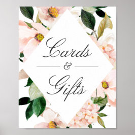 Roze Hortensia Kaarten en Cadeaus Bord Poster