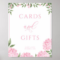 Roze hortensia Kaarten en geschenken bruiloft
